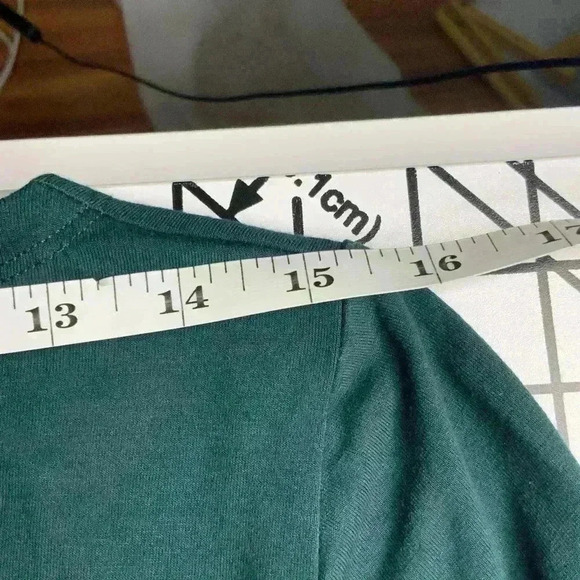 Eileen Fisher Womens Size S/P Forest Green Long Sleeve Dress - Picture 6 of 13